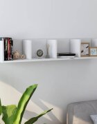 vidaXL CD стенен рафт бял 100x18x18 см инженерно дърво