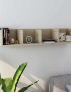 vidaXL CD стенен рафт дъб сонома 100x18x18 см инженерно дърво