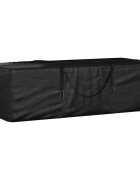 vidaXL Чанта за градински възглавници черна 135x40x55 см полиетилен