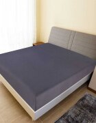 vidaXL Чаршаф с ластик антрацит 140x200 см памук