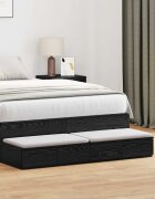 vidaXL Чекмеджета за легло Черния дъб 120 x 365 x 165 см