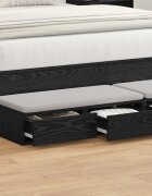 vidaXL Чекмеджета за легло Черния дъб 140 x 365 x 165 см