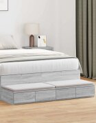 vidaXL Чекмеджета за легло Сив Сонома 120 x 365 x 165 см