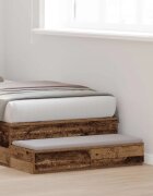 vidaXL Чекмеджета за легло Старо дърво 100 x 365 x 165 см