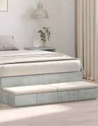 vidaXL Чекмеджета за легло Циментено сиво 120 x 365 x 165 см