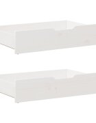 vidaXL Чекмеджета за под легло 2 бр бели 85x55x17 см бор масив
