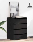 vidaXL Чекмеджетен шкаф 3-Чекмедже Черно 60 x 41 x 76 см