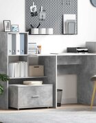 vidaXL Чекмеджетен шкаф 55 x 45 x 31 см Циментено сиво