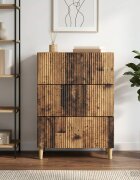 vidaXL Чекмеджетен шкаф 66 x 345 x 90 см Инженерна дървесина
