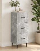 vidaXL Чекмеджетен шкаф Бетонно сиво 33 x 345 x 895 см