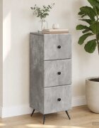 vidaXL Чекмеджетен шкаф Бетонно сиво 33 x 345 x 90 см