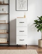 vidaXL Чекмеджетен шкаф Бял гланц 33 x 345 x 895 см