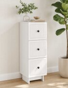 vidaXL Чекмеджетен шкаф Бял гланц 33 x 345 x 90 см