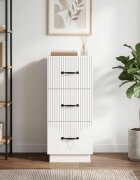 vidaXL Чекмеджетен шкаф Бяло 33 x 345 x 87 см Инженерна дървесина