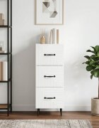 vidaXL Чекмеджетен шкаф Бяло 33 x 345 x 895 см Инженерна дървесина