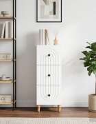 vidaXL Чекмеджетен шкаф Бяло 33 x 345 x 90 см Инженерна дървесина
