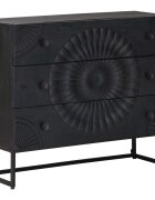 vidaXL Чекмеджетен шкаф Черен 75 x 30 x 65 см