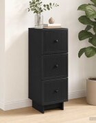 vidaXL Чекмеджетен шкаф Черно 33 x 345 x 90 см Инженерна дървесина