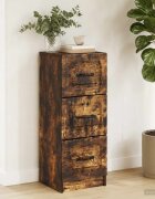 vidaXL Чекмеджетен шкаф Опушен дъб 33 x 345 x 87 см
