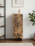 vidaXL Чекмеджетен шкаф Опушен дъб 33 x 345 x 90 см