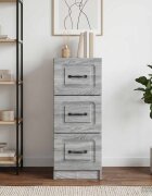 vidaXL Чекмеджетен шкаф Сива сонома 33 x 345 x 87 см