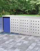 vidaXL Четворен навес за кофа за смет 240 л неръждаема стомана