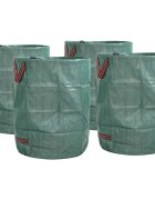 vidaXL Чували за градински отпадъци 4 бр. 300 l Зелено Полипропилен