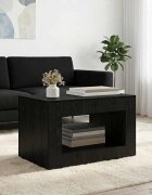 vidaXL Coffee Table Черен дъб 80.5 x 50 x 50 cm Инженерна дървесина