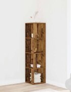 vidaXL Corner Cabinet 33 x 33 x 132 cm Engineered wood Старо дърво