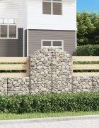 vidaXL Дъговидна габионна кошница 100x30x120/140 см поцинковано желязо