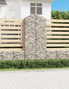 vidaXL Дъговидна габионна кошница 100x30x220/240 см поцинковано желязо