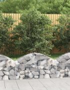 vidaXL Дъговидна габионна кошница 100x30x40/60 см поцинковано желязо