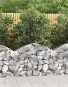 vidaXL Дъговидна габионна кошница 100x30x60/80 см поцинковано желязо