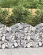 vidaXL Дъговидна габионна кошница 100x30x80/100 см поцинковано желязо