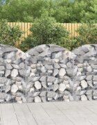 vidaXL Дъговидна габионна кошница 100x50x100/120 см поцинковано желязо