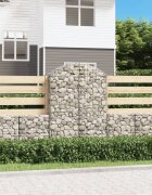 vidaXL Дъговидна габионна кошница 100x50x140/160 см поцинковано желязо