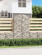 vidaXL Дъговидна габионна кошница 100x50x160/180 см поцинковано желязо