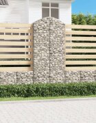 vidaXL Дъговидна габионна кошница 100x50x220/240 см поцинковано желязо