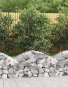 vidaXL Дъговидна габионна кошница 100x50x40/60 см поцинковано желязо