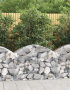 vidaXL Дъговидна габионна кошница 100x50x60/80 см поцинковано желязо
