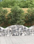 vidaXL Дъговидна габионна кошница 150x30x40/60 см поцинковано желязо