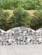vidaXL Дъговидна габионна кошница 150x30x60/80 см поцинковано желязо