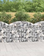 vidaXL Дъговидна габионна кошница 150x50x100/120 см поцинковано желязо