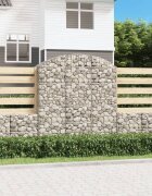 vidaXL Дъговидна габионна кошница 150x50x160/180 см поцинковано желязо