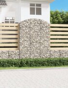 vidaXL Дъговидна габионна кошница 150x50x200/220 см поцинковано желязо