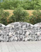 vidaXL Дъговидна габионна кошница 150x50x80/100 см поцинковано желязо