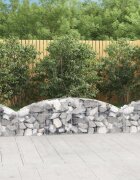 vidaXL Дъговидна габионна кошница 200x30x40/60 см поцинковано желязо