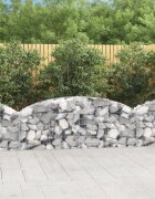 vidaXL Дъговидна габионна кошница 200x30x60/80 см поцинковано желязо