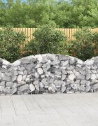 vidaXL Дъговидна габионна кошница 200x30x80/100 см поцинковано желязо