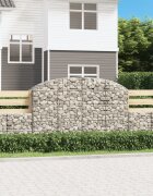 vidaXL Дъговидна габионна кошница 200x50x120/140 см поцинковано желязо